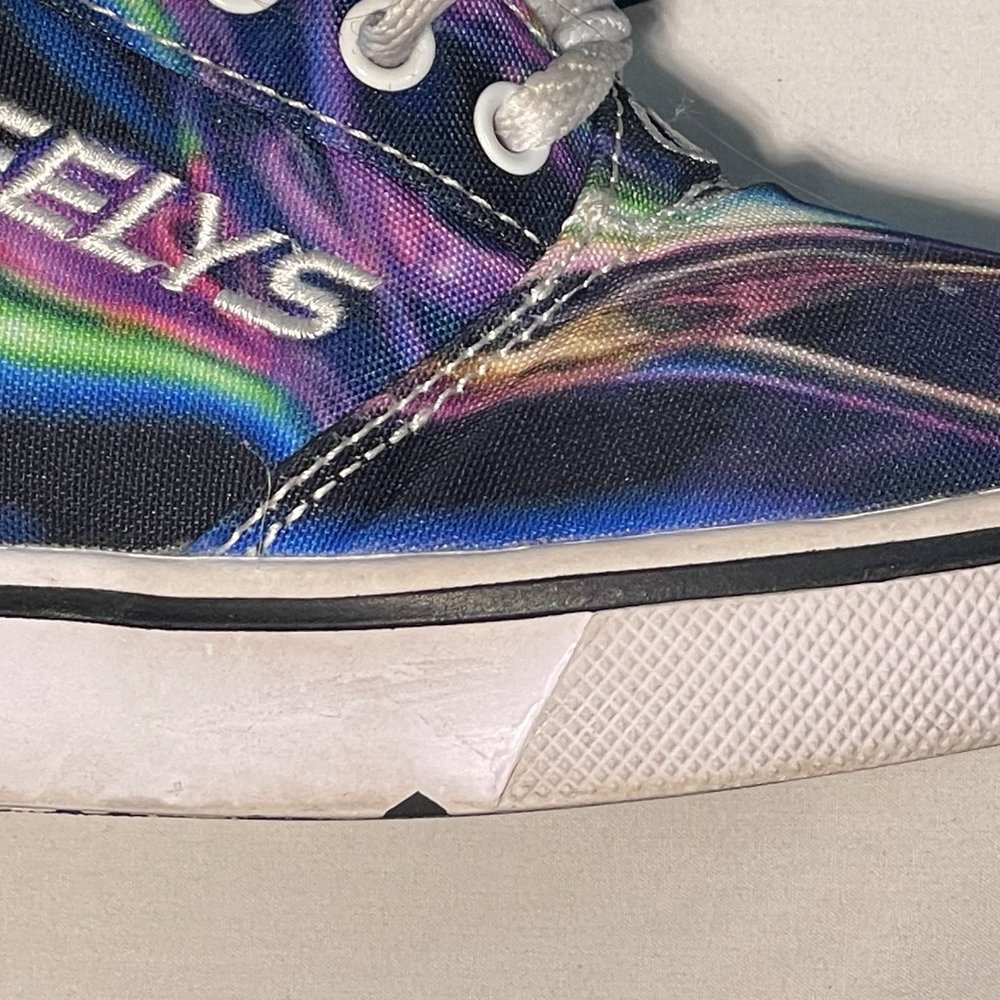 Heelys Multi Galaxy Sneakers, Black, Youth Size 2 - Picture 3 of 8